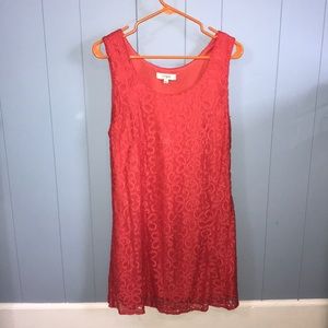 Coral Shift Dress